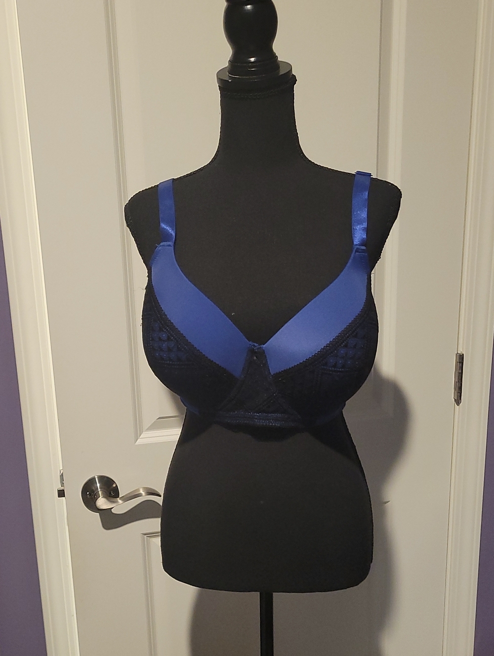 Ashley Stewart Blue Underwire Support Bra